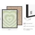 thumbnail image 3 of HAUS AND HUES Sage Green Wall Décor – Teen Wall Art Hearts Sage Green Room Decor Aesthetic Cute Posters Aesthetic Heart Wall Art Wall Poster Aesthetic Dark Green Decor (16” x 20” Framed Black), 3 of 6