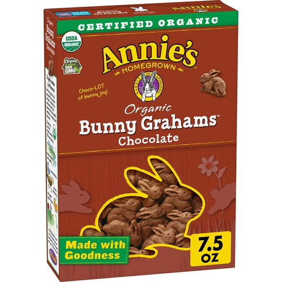 2X - Annie,S Homegrown Chocolate Bunny Grahams, 7.5 Oz