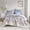 Queen Blue#85, variant on Cotton Bedding Set, Floral Comforter Set with Bed Sheets Blue King, Blue Comforter Set,Polyester Bed In A Bag, Household Supplies & Décor Bedding Bedding Sets Floral Comforter Set with Bed Sheets Blu