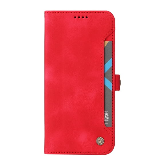 Allytech Galaxy S23 Ultra Case Wallet, PU Leather Slim Flip Stand Cards Holder Wallet Pocket Magnetic Wallet Case Cover for Samsung Galaxy S23 Ultra - Red