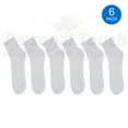 thumbnail image 3 of Diabetic Quarter Socks for Men & Women Physicians Approved Socks, 6 Pairs, Size 9-11 (White), 3 of 5