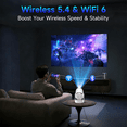 thumbnail image 6 of Magcubic HY300Pro+ Upgraded Voice Control Smart Projector, 8K 1080P Supported, Android 14 WiFi6 BT 5.4, Auto Keystone 180°Freestyle Projector for Home Gaming & Outdoor, White, 6 of 12