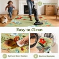 thumbnail image 6 of NEWLAKE Green Floral Area Rugs for Living Room 5'x7' Machine Washable Rug, Non-Slip Backing, 6 of 7