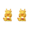 thumbnail image 3 of Inteprter Decoración de dragón añade encanto al hogar con decoración de dragón, exquisitos materiales de estatuilla de dragón, dragón Amarillo Pequeño dragón feliz 2Conjunto, 3 of 6