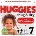 thumbnail image 1 of Pañales HUGGIES Snug & Dry Talla 7 para más de 18,6 kg, Paquete de 15, 1 of 9