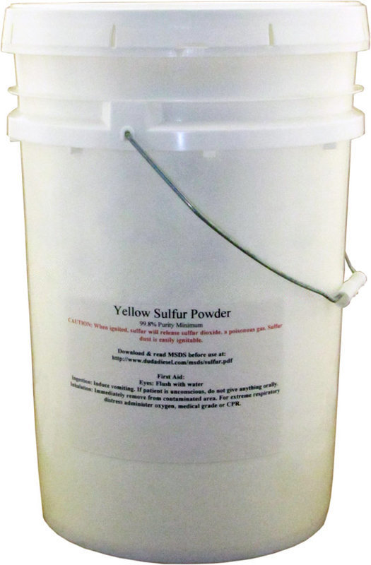 50 lb Pail of Ground Yellow Sulfur Powder Commercial Grade Pure
