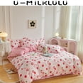 thumbnail image 3 of Strawberry Rabbit Cartoon Comforter Queen King Bedding Set Bed Sheets and Pillowcases Luxury Bedding Simple Pink Duvet Cover Set FGS, 3 of 7