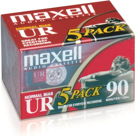 AyPanxi UR 90 Normal Bias Blank Audio Recording Cassette Tape, Low Noise, 90 Minute Recording Time, 5 Pack