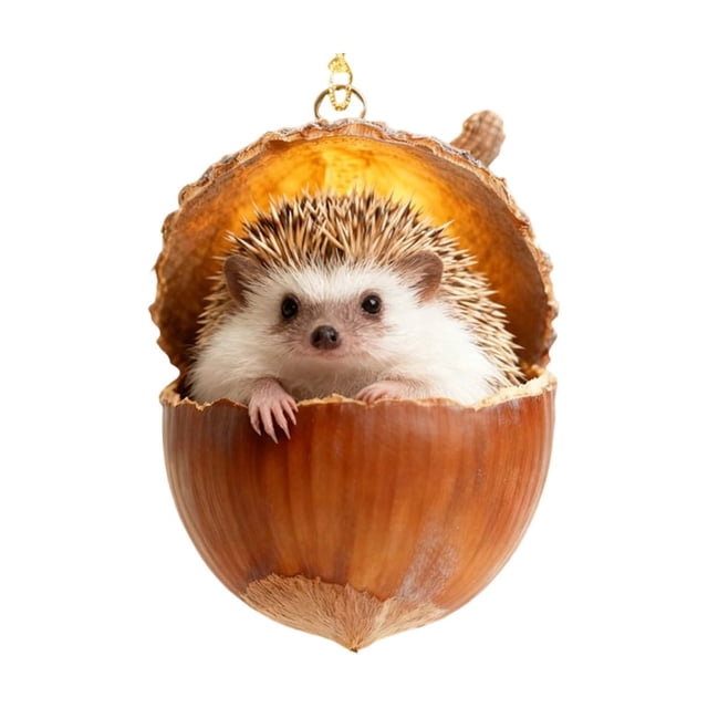 Adorno para árbol de Navidad | Colgante plano de acrílico 2D | Decoración de piña hueca para árbol de Navidad, corona y decoración del hogar | Juego de adornos festivos para coche