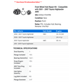 thumbnail image 2 of Front Wheel Hub Repair Kit - Compatible with 2001 - 2007 Toyota Highlander AWD 2002 2003 2004 2005 2006, 2 of 2