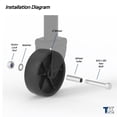 thumbnail image 4 of TOWKING 1200lbs 6inch Boat Trailer Jack Wheel, Wheel Replacement for Jack, 4 of 7
