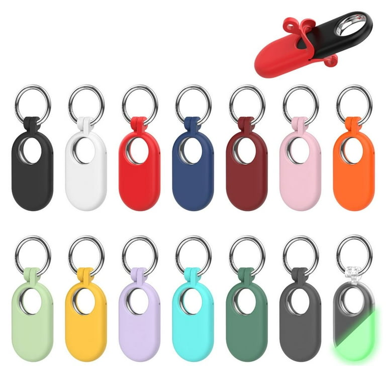 for Samsung Galaxy SmartTag2 Case, Protective Silicone Case for Galaxy Smart  Tag 2 with Key Ring for Keys 4pcs 