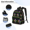 thumbnail image 5 of Wukai Mardi Gras Fleur de Lis Versatile Backpack:Spacious,Organized,Comfortable,Ideal for Travel and Everyday Use with Multiple Pockets and Padded Straps, 5 of 8