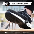 thumbnail image 3 of LAoutun Steel Toe Shoes for Men Black Work Shoes Safety Shoes Steel Toe Sneakers, 3 of 6