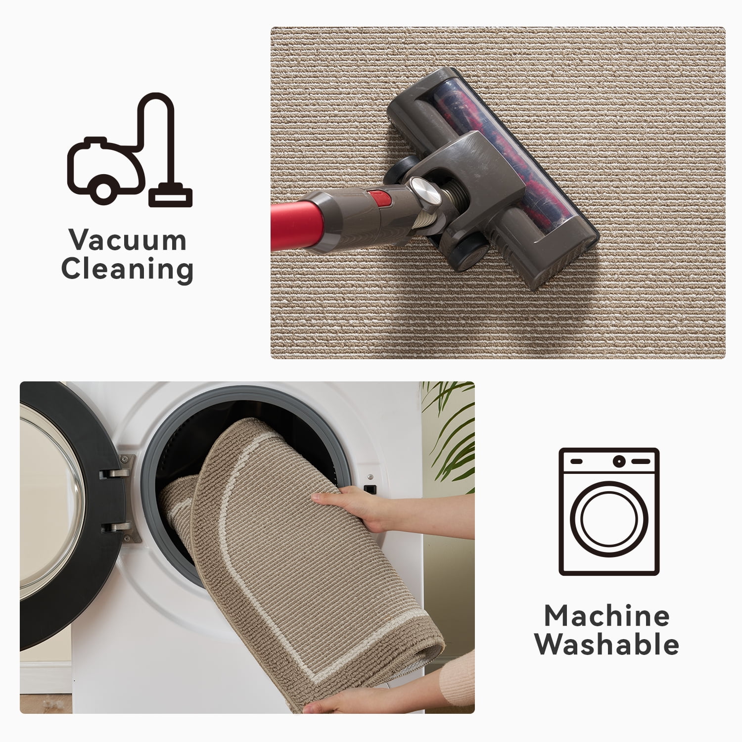 SIXHOME Door Mat Welcome Mat 20"x32" Non-Slip Front Door Mat Absorbent Low Profile Dirt Trapper Indoor Door Mat Ouside Entryway Rug Soft Machine Washable Floor Mat Beige