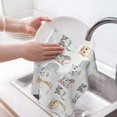 thumbnail image 6 of Kitchen Towels - Classic Painted Cute Cartoon Cat Absorbent Quick Drying Dish Towels for Kitchen Drying, Cute Funny Soft Hand Towels for Kitchen Decor with Lanyard, 6 of 7