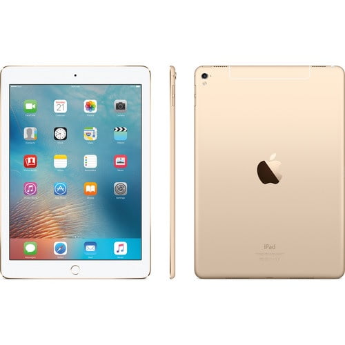 iPad Pro 9.7-inch (128GB, Wi-Fi + 4G LTE Cellular, Gold) MLQ52LL/A 