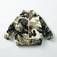 thumbnail image 4 of Povozer Unisex Cute Fleece Lined Sherpa Full-Zip Jacket Coat Winter Hoodie(Camouflage,5-6Y), 4 of 5