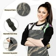 thumbnail image 2 of 5 Pcs Kitchen Set Heat Resistant Oven Mitts and Non-Slip Pot Holders with Adjustable Cooking Apron Elegant Black Marble, 2 of 6