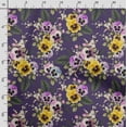 thumbnail image 3 of Soimoi Chinese Floral Print, Silk Fabric, Decor Sewing Fabric by The Yard 42 Inch Wide,Decorative Fabric for Shirts Suits Ties, Purple, 3 of 5