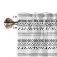 thumbnail image 5 of Half Window Curtain 36 Inches Long, Boho Geometric Window Treatment Curtain Drapes, Black White Modern Abstract Art Aesthetics Small Tier Curtains for Bathroom Over Sink, 27.5"x36", 2 Panels, 5 of 7
