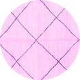thumbnail image 1 of Ahgly Company Indoor Round Oriental Pink Modern Area Rugs, 5' Round, 1 of 4