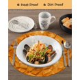 thumbnail image 3 of 13 Inch Round Placemats Set of 6, Orange Geometric Non Slip Heat Insulation PP Table Mats, Modern Luxury Aesthetic Abstract Motifs Washable Place Mats for Kitchen Dining Party Table Decor, 3 of 7