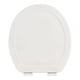 thumbnail image 1 of asiento para baño bisagras ajustables redondo blanco tapa de plástico asiento acojinado, 1 of 7