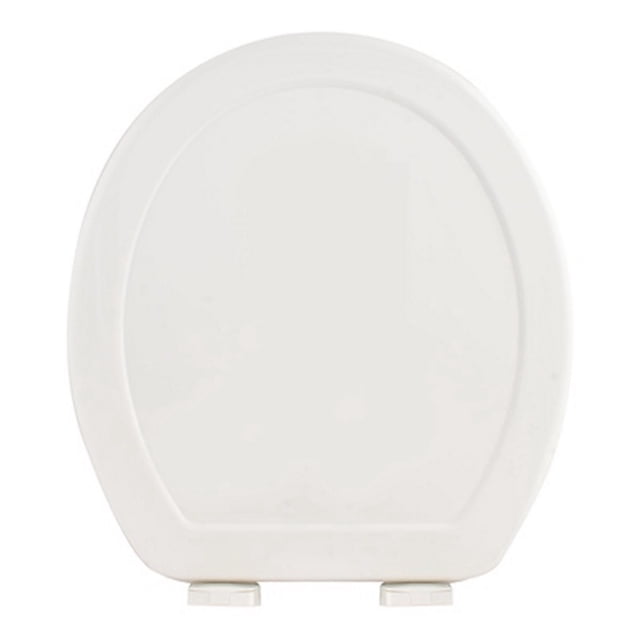 asiento para baño bisagras ajustables redondo blanco tapa de plástico asiento acojinado