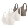 thumbnail image 1 of Brasier conjunto de 3 Piezas de Sujetador Deportivo sin Costuras y Cómodo para Mujer, con Soporte Ajustable, para Uso En Casa, Ocio y Entrenamiento Durante Toda La Temporada. Grande, 1 of 4