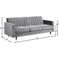thumbnail image 6 of Maklaine Contemporary Upholstery Velvet Sofa in Gray, 6 of 8