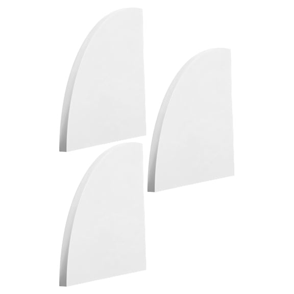 COMPUKAS 3Pcs White Bamboo Corner Shelf Wall Mount Storage Rack for Books and Decor