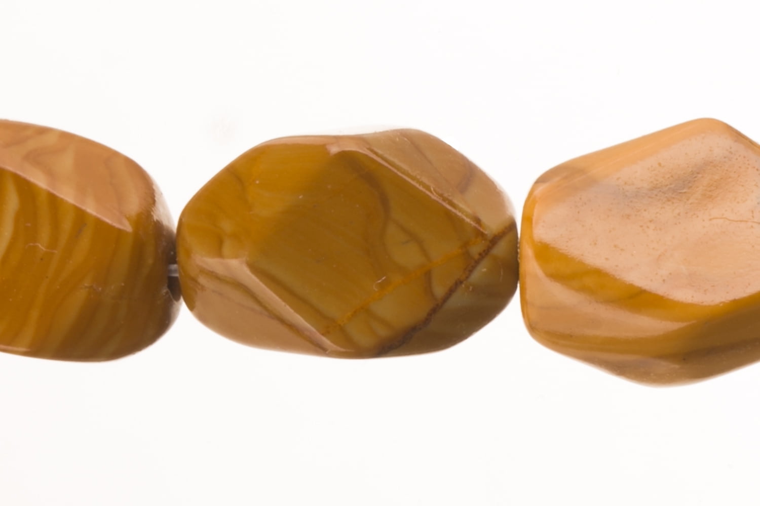 Irregular HandCut Wood Grain Jasper Beads Semi Precious Gemstones Size