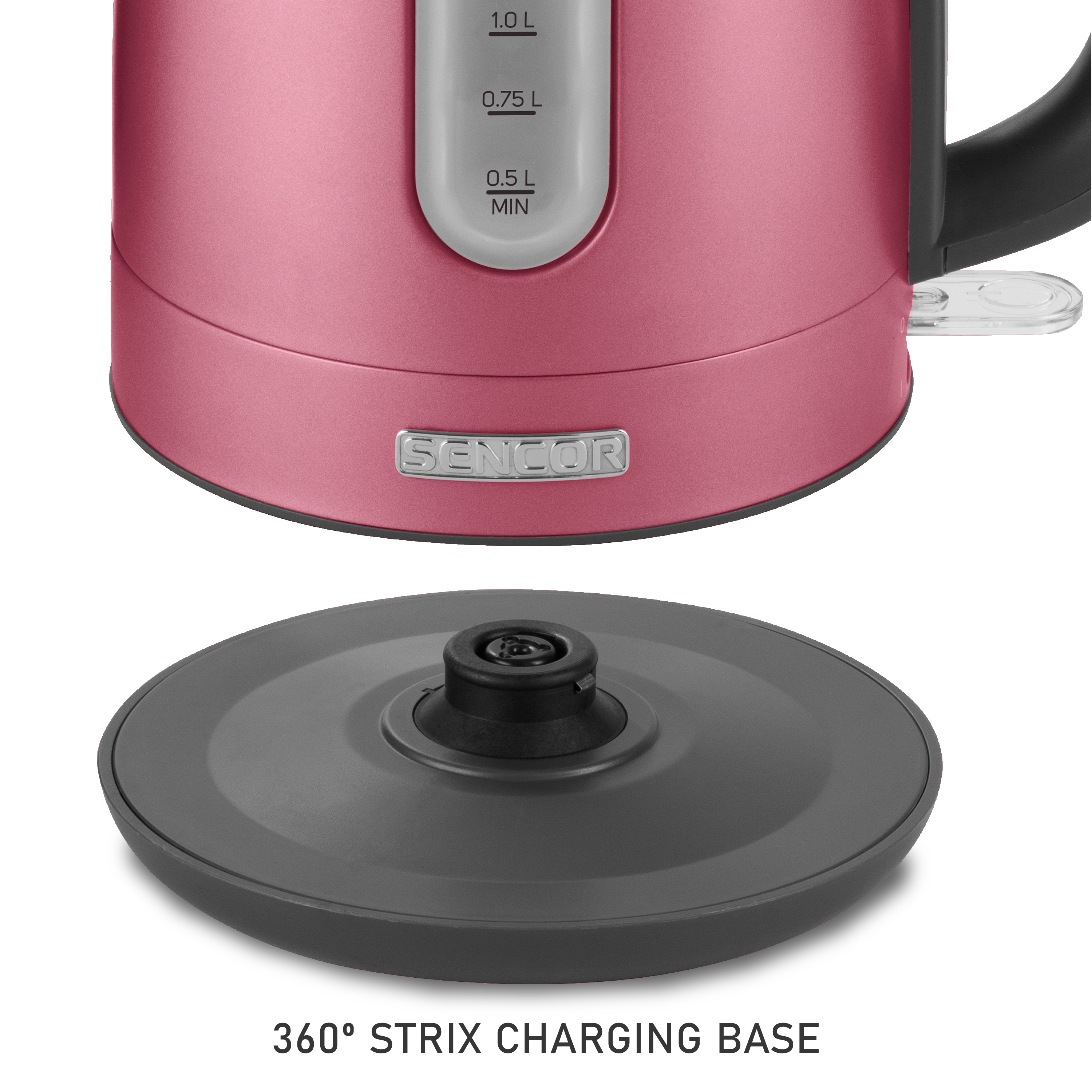 Sencor SWK1774RD Stainless Electric Kettle, 1.7L, Red