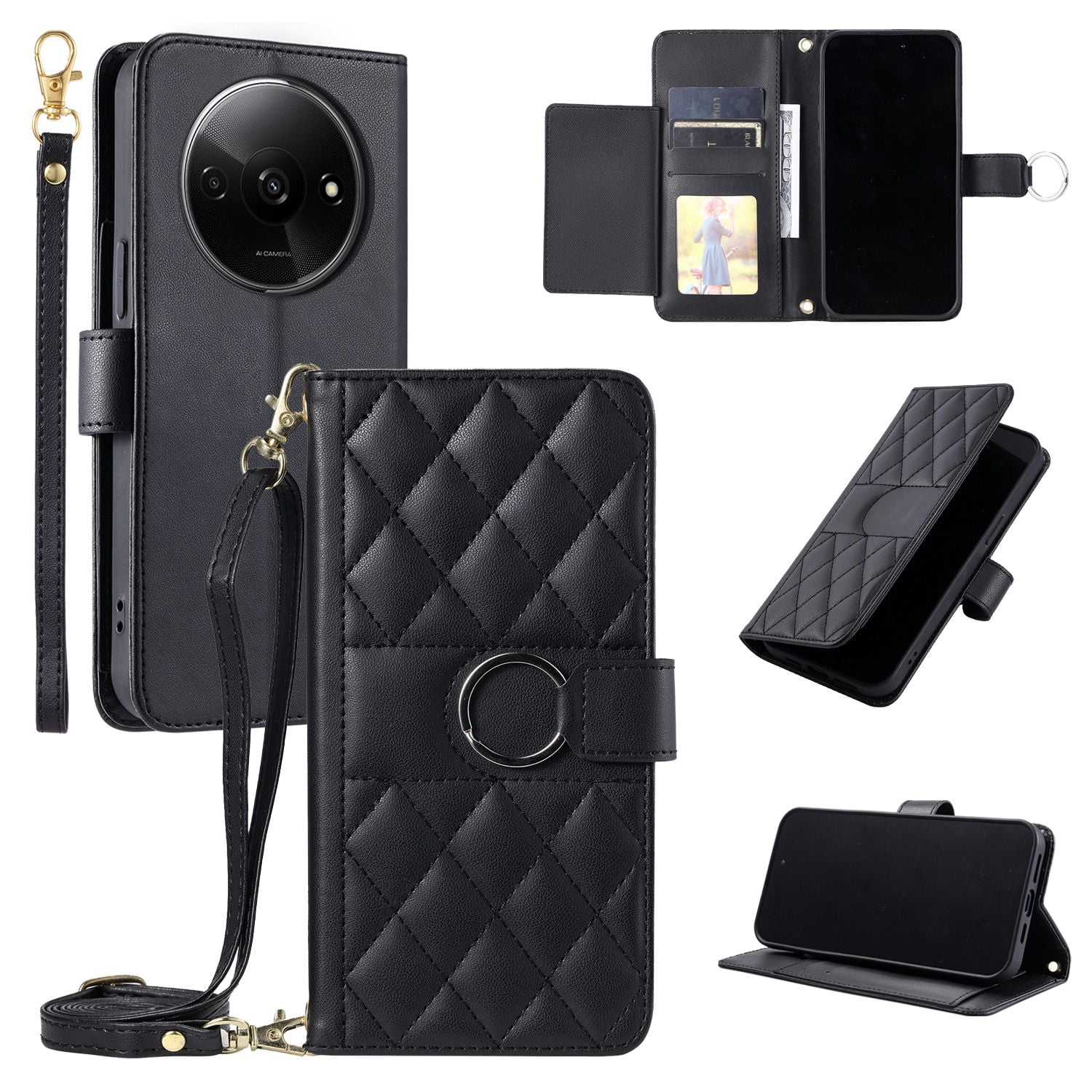 For Redmi A3 A3X Phone Case Wallet Case with Card Holder Magnetic For Redmi A3 A3X Leather Phone Cases