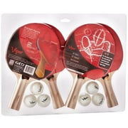 Viper Four Racket Table Tennis Set, Includes 4 Paddles and 6 Ping Pong Balls
