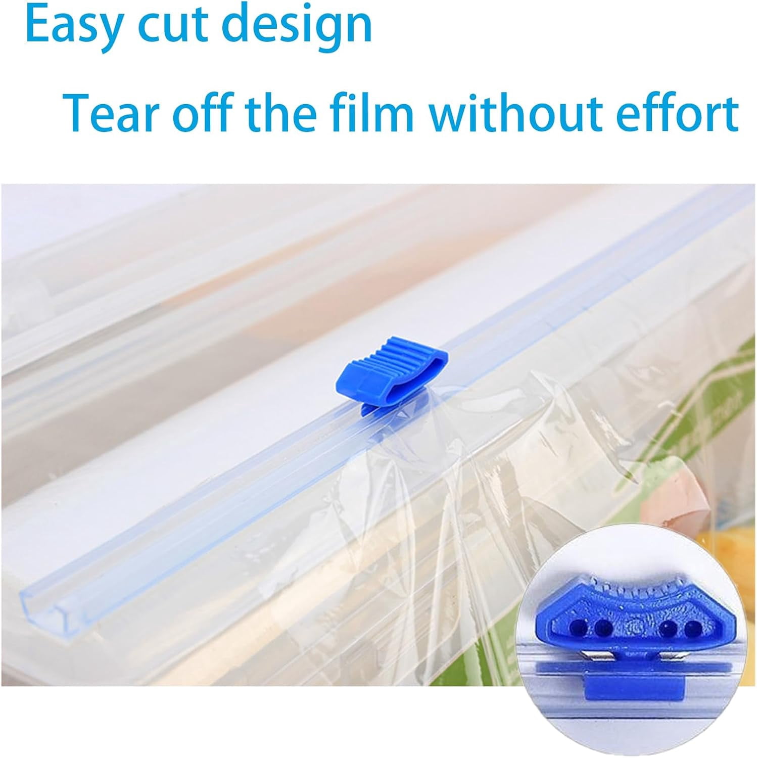4 Pcs Slide Cutter,Slide Cutter Replacement Fit,Self-Adhesive Two-Way Sliding Cutter,Suitable for 12.5 inches Wide Plastic Wrap, Aluminum foil, Barbecue, Baking Paper, etc