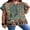 C-Green, variant on Women's Tops Plus Size T Shirt Short Sleeve V Neck Dressy Wrap Flowy 2025 Summer Black