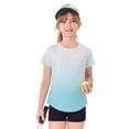 thumbnail image 4 of WMQPNNS Girls Athletic Shirts Casual Crewneck Short Sleeve Gym Workout Tops Summer Tees for Toddler and Youth Kids (Size 6-7 Years, Color 4), 4 of 4
