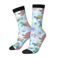 thumbnail image 1 of Balery Colorful Sea Turtle Pattern Crew Socks Unisex– Soft & Breathable Socks for Men & Women, One-Size Fits Most (US 5-11), Comfortable & Durable for Daily Wear, 1 of 6