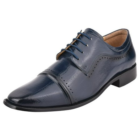 

LIBERTYZENO Bruce Male Oxford Style Adult Dress Shoes Navy Size 8.5 to 13