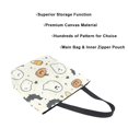 thumbnail image 3 of FORMRS Womens Canvas Tote Bag with Zipper Inner Pocket Shoulder Handbag, Halloween Happy Ghosts, 3 of 7
