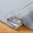 thumbnail image 3 of ZACOO 2' x 6' Hallway Runner Rug Faux Rabbit Shaggy Couch Cover Seat Cushion Furry Carpet Bedside Rugs Rectangle for Bedroom Living Room, Light Gray, 3 of 7