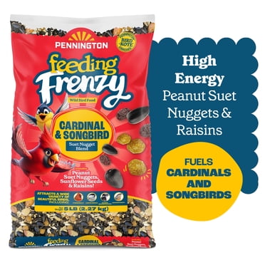 Pennington Feeding Frenzy Cardinal and Songbird, Wild Bird Food Blend, 5 lb