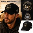 thumbnail image 2 of WULMLEO Unisex 9/11 Incident Hats 911 Memorial We Will Never Forget Hat Men Women American Flag Patriotic Baseball Caps A One Size, 2 of 6