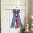 thumbnail image 5 of Virelaxpo 4th of July Star Stripe Bow Wreath Decoration Home Decor Indoor Outdoor Patriotic Holiday Independence Day, 5 of 5