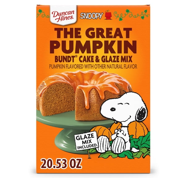 Duncan Hines Snoopy The Great Pumpkin Bundt Cake & Glaze Mix, 20.53 oz.