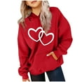 thumbnail image 2 of Posijego Kids Valentine's Day Hoodie Boys Girls Cute Sweatshirt Hooded Long Sleeve Love Graphic Tops, 2 of 4