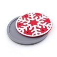 thumbnail image 3 of Christmas Absorbent Coaster Xmas Tree Snowflake Coaster Silicone Drink Coaster, 3 of 10