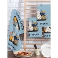 thumbnail image 2 of Easter Eggs Kitchen Dish Towels for Drying Dishes Set of 2, Rabbit Spring Botanical Wildflowers Bunny Blue Waffle Weave Microfiber Hand Tea Bathroom Towels Quick Dry & Absorbent Towel 15.7x23.6, 2 of 7